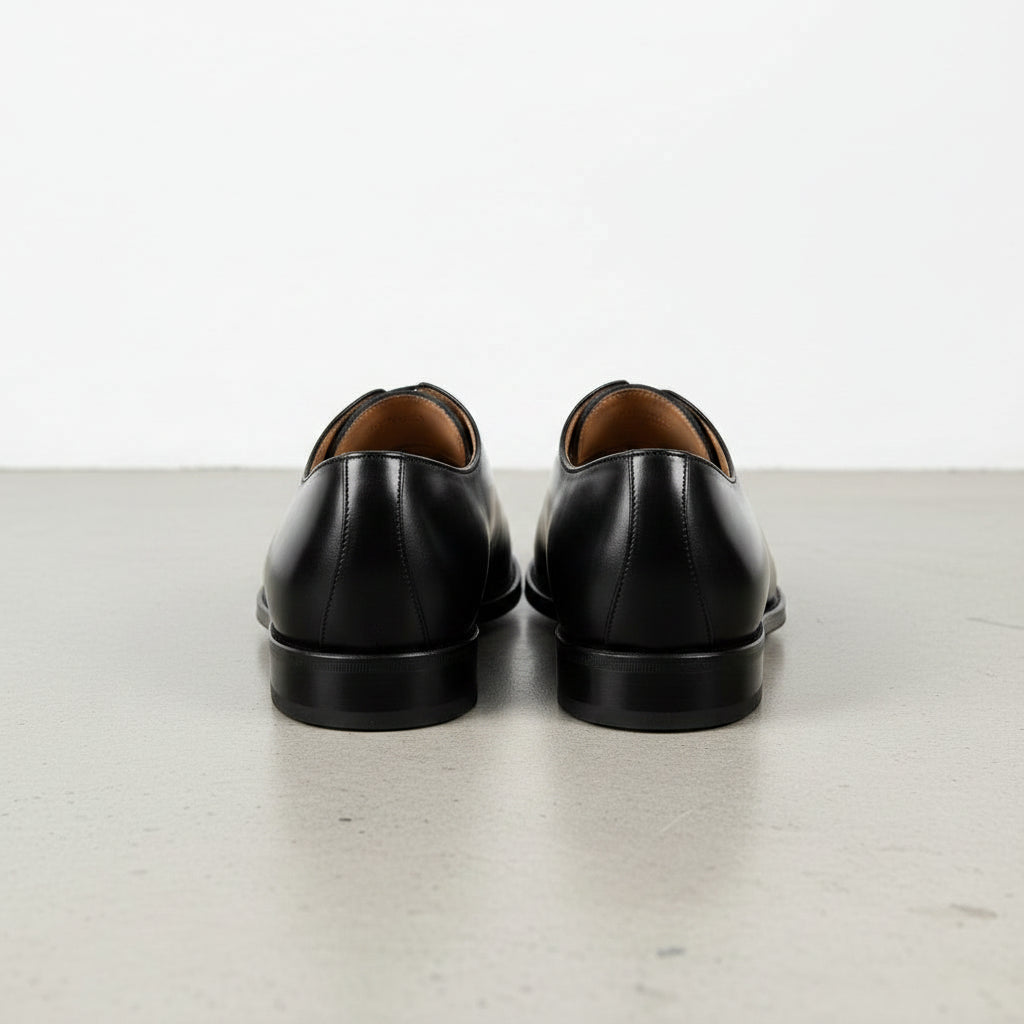 Men's Black Leather Oxfords