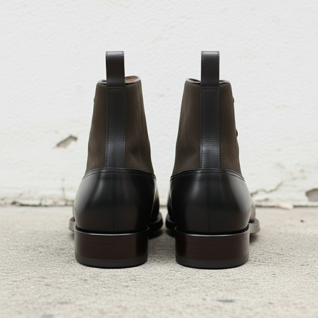 Men's Black Leather Ankle Boots