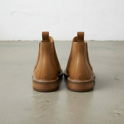 Men's Tan Pebbled Leather Chelsea Boots
