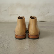 Men's Tan Apron-Toe Leather Chukka Boots