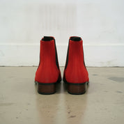 Men's Red Suede Chelsea Boots