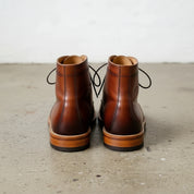 Men's Brown Cap-Toe Leather Oxford Boots