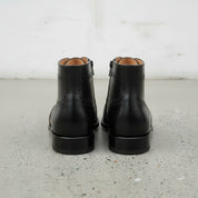 Men's Black and Tan Wingtip Leather Oxford Boots
