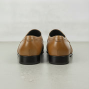 Men's Tan Cap-Toe Leather Bit Loafers
