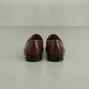 Men's Burgundy Apron-Toe Leather Bit Loafers — Elwood
