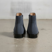 Men's Navy Blue Plain-Toe Suede Ankle Boots