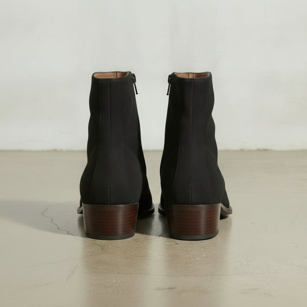 Men's Handmade Black Suede Ankle Boots
