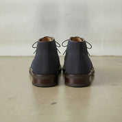 Men's Navy Blue Apron-Toe Suede Chukka Boots