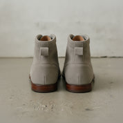 Men's Light Gray Suede Apron-Toe Chukka Boots