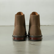 Men's Brown Cap-Toe Suede Ankle Lace-Up Boots