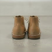 Men's Tan Plain-Toe Leather Chukka Boots