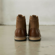 Men's Brown Wingtip Suede Derby Boots — Potter