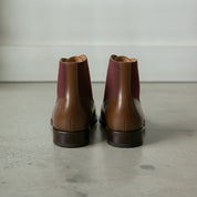 Men's Brown Cap-Toe Leather Oxford Boots — Adlard