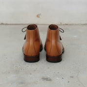 Men's Cognac and Tan Plain-Toe Leather Chukka Boots — Oldham