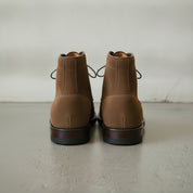 Men's Brown Apron-Toe Suede Derby Ankle Boots — Greenway