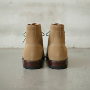 Men's Tan Apron-Toe Suede Derby Ankle Boots — Greenway