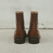 Men's Brown Wingtip Leather Oxford Boots — Selby