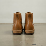 Men's Tan Plain-Toe Leather Ankle Boots — Greenfield