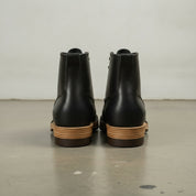 Men's Black Plain-Toe Leather Ankle Boots — Greenfield