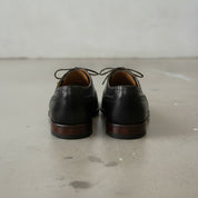 Men's Black Cap-Toe Brogue Leather Oxfords — Earlham