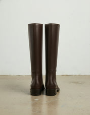 back-view - Women's Handmade Brown Classic Riding Knee-High Leather Boots
