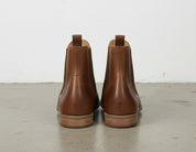 back-view - Women's Handmade Leather Chelsea Boots, Slip-On Ankle Boot, Distressed Casual Boot