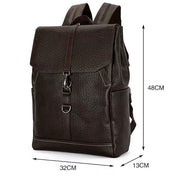 Full Grain Leather Rucksack for Men- Stylish Travel Backpack