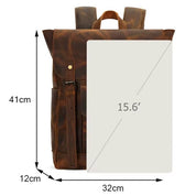 Men's Brown Leather Backpack — Codrington