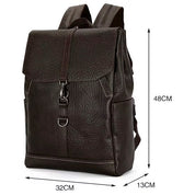 Handmade Full-Grain Leather Business Laptop Backpack for Men