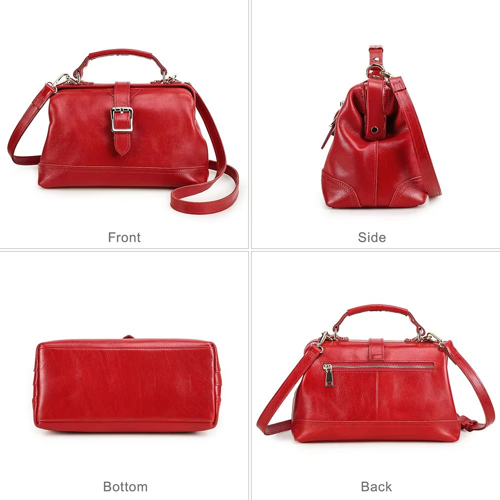 Vintage Leather Messenger Bag for Women, Premium Crossbody Handbag for Everyday Use