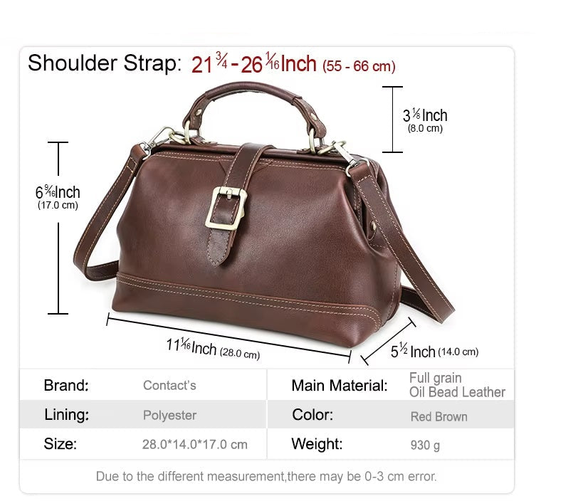 Vintage Leather Messenger Bag for Women, Premium Crossbody Handbag for Everyday Use
