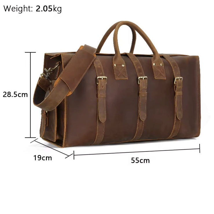 Rustic Leather Duffle Bag - A Timeless Classic