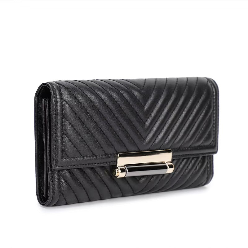 Genuine Leather Clutch With Coin Pocket & Phone Slot