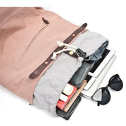 Women's Canvas and Leather Backpack