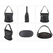 Mini Leather Bucket Bag for Women- Full Grain Handbag & Purse