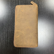 Women's Vintage RFID Zip-Around Full-Grain Leather Cardholder