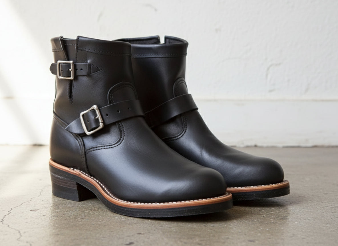 Biker boots for men, Handmade Mens black biker rider boot Motorcycle boot - 3-4-right-view