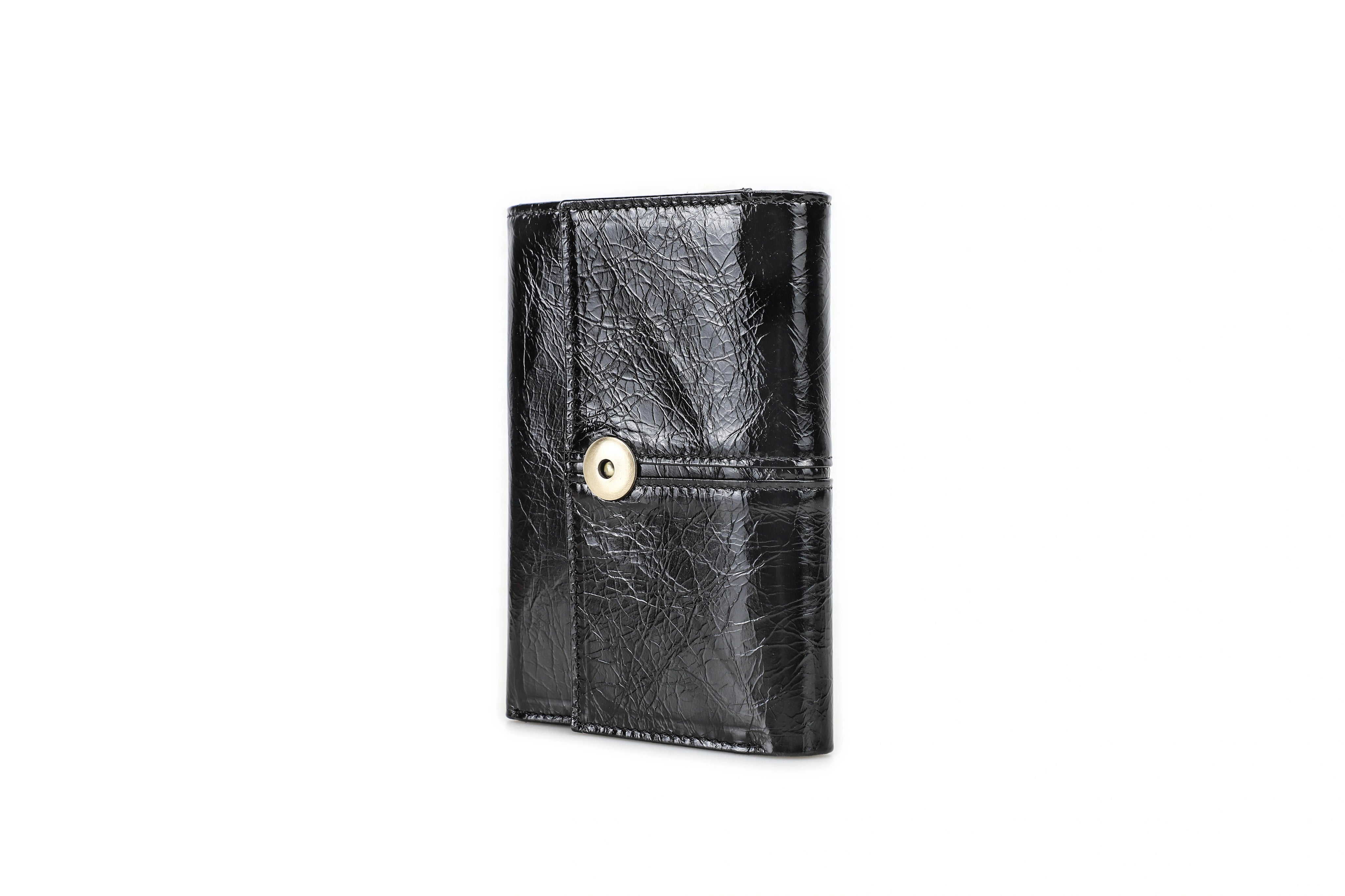 Genuine Leather Zipper Coin Pocket Trifold Wallet
