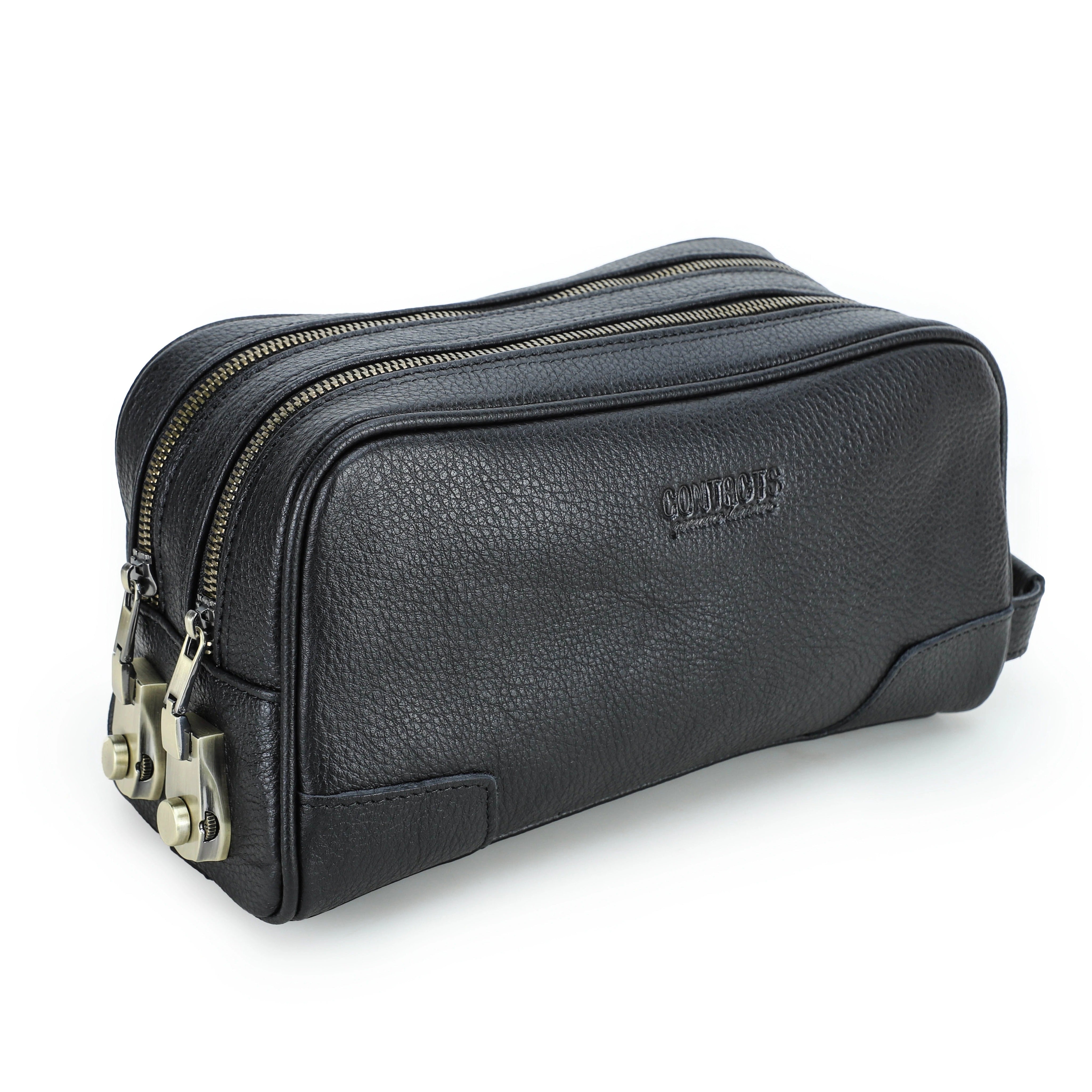 Men’s Secure Leather Clutch Bag, Anti-Theft Large Capacity Handbag