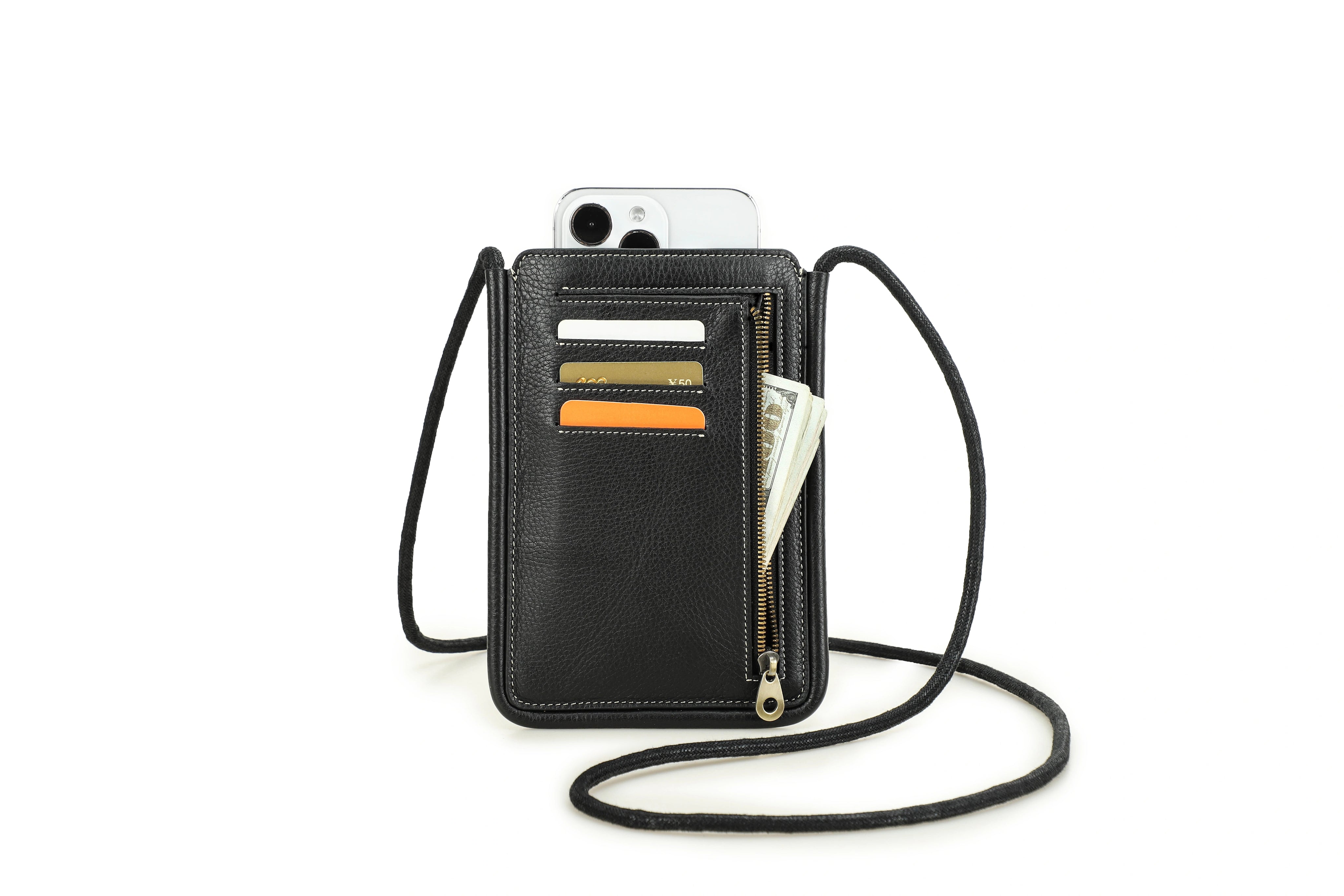 Premium Leather Crossbody Bag, Versatile Unisex Sling Purse