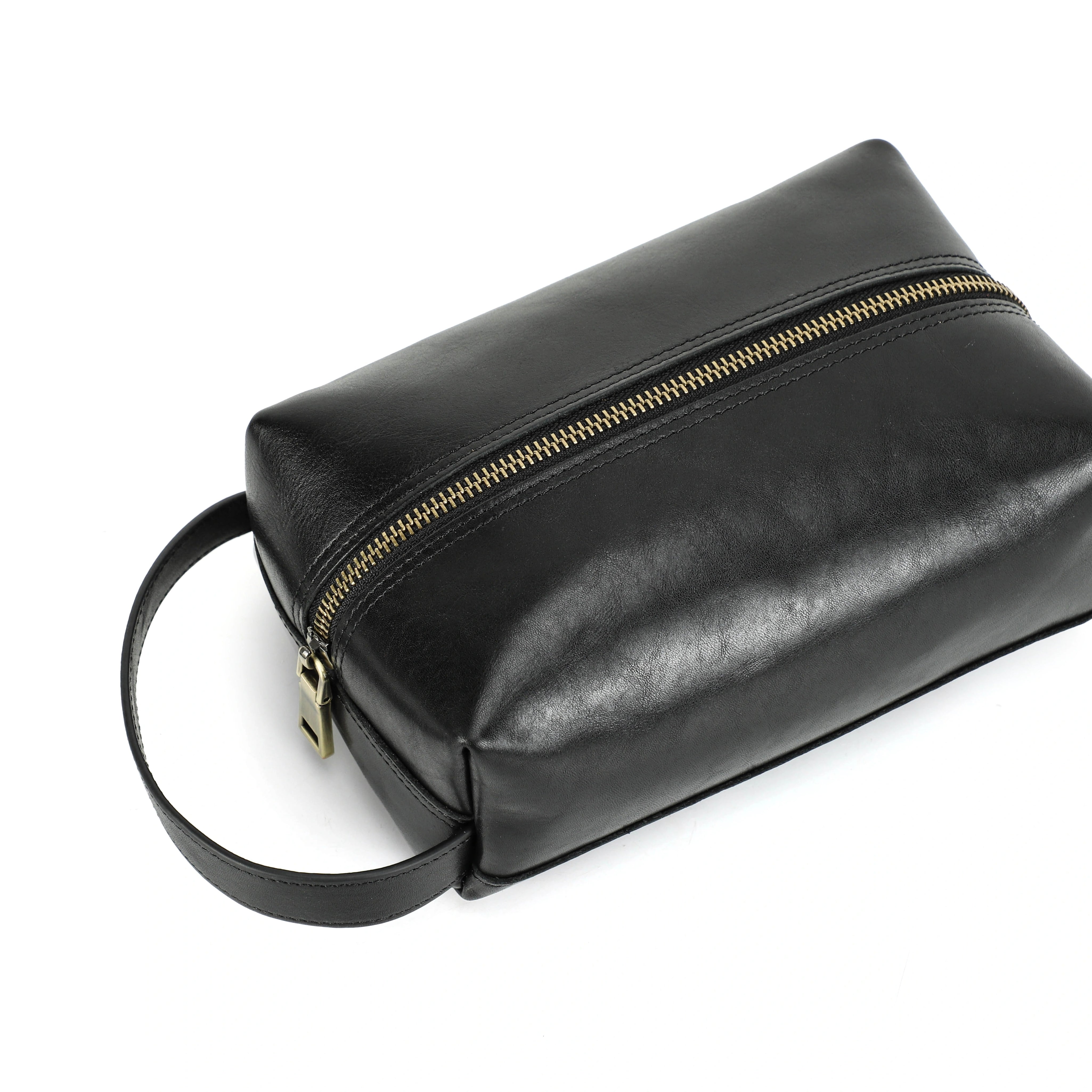 Green Leather Toiletry Bag — Ilkley
