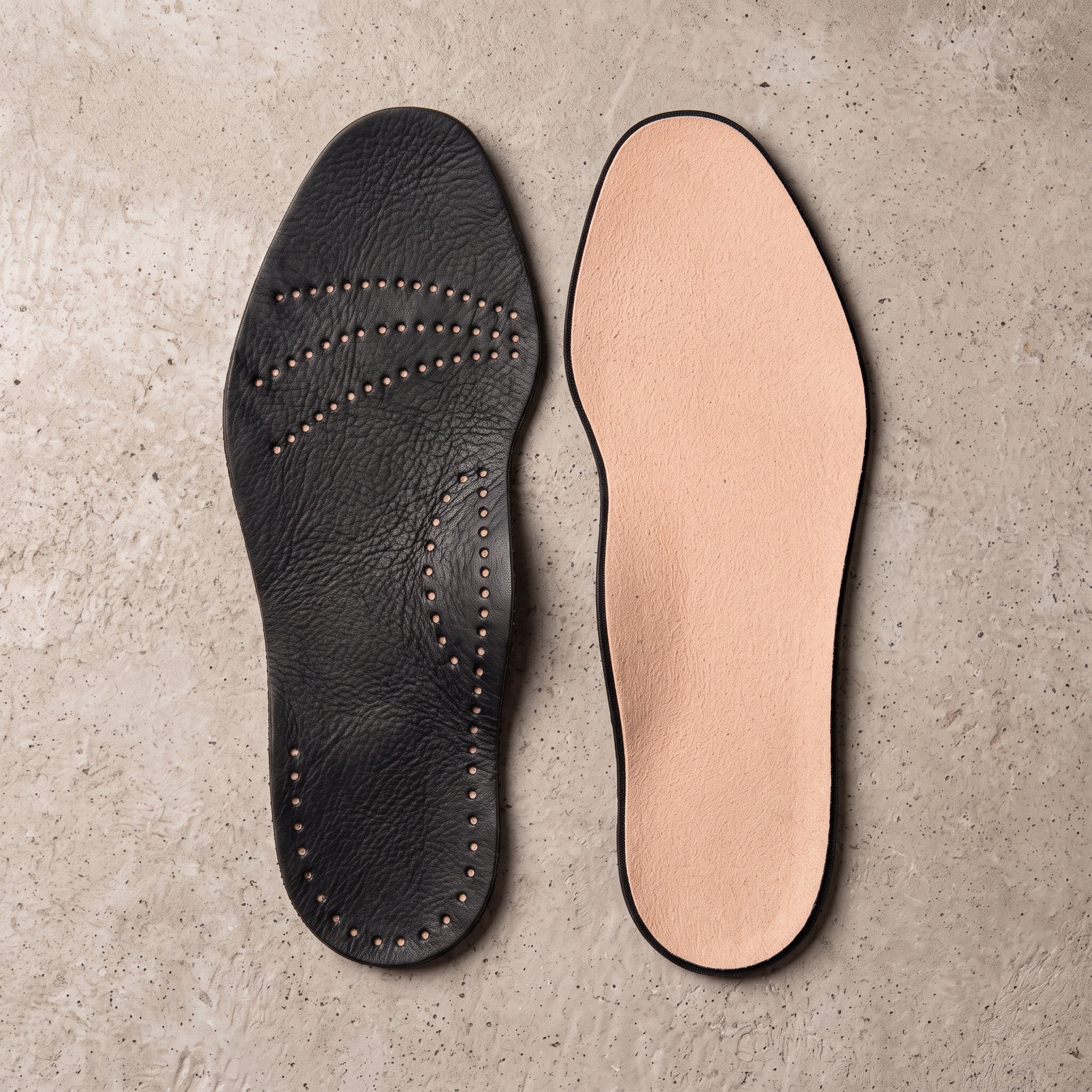 Black Full-Grain Leather Insoles — Acrest