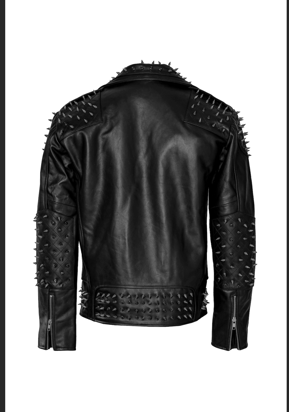 Gothic Biker Jacket Black Gothic Style Studded Leather Jacket For