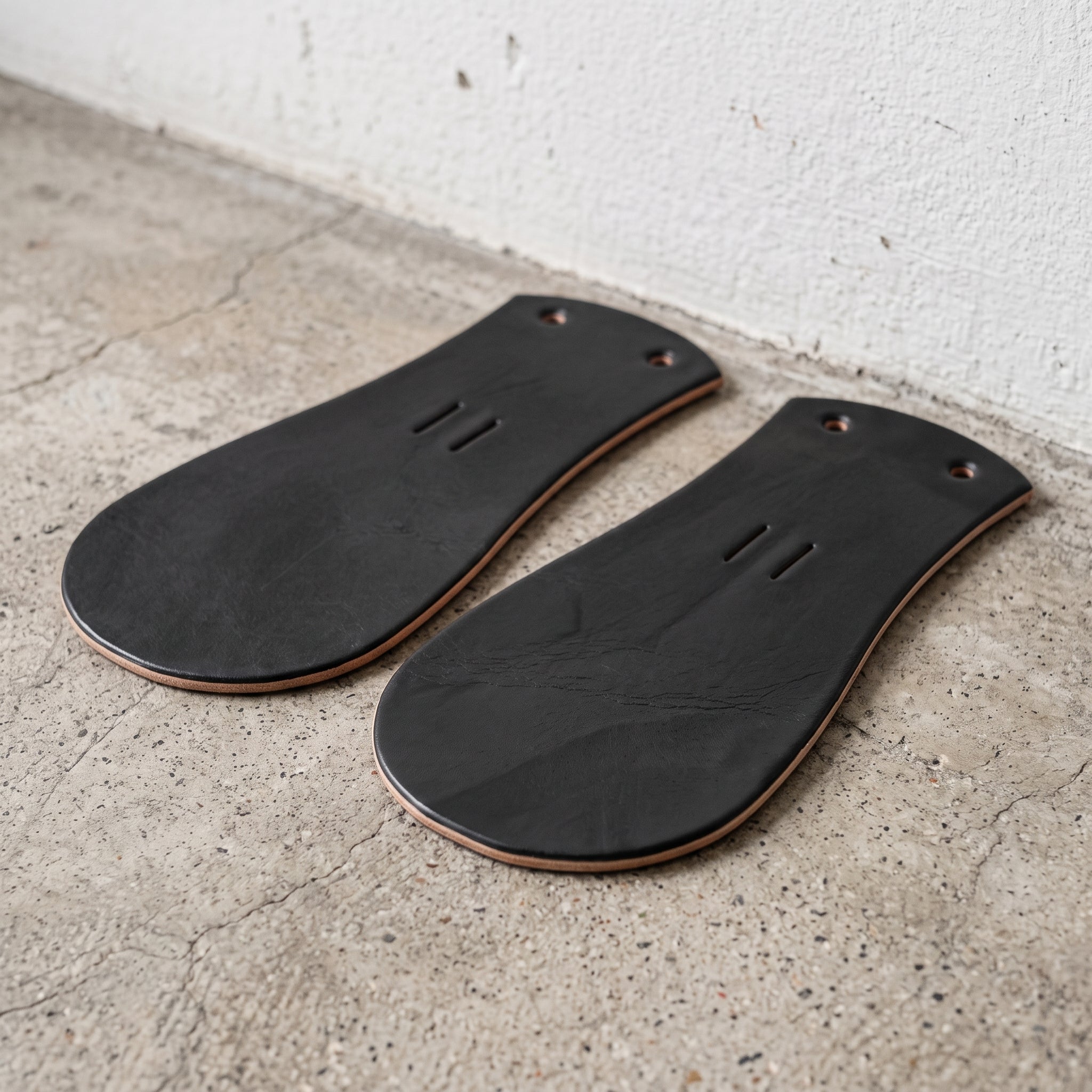 Black Leather Boot Kiltie Accessory - False Tongues — Abbotson