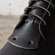 Black Leather Boot Kiltie Accessory - False Tongues — Abbotson