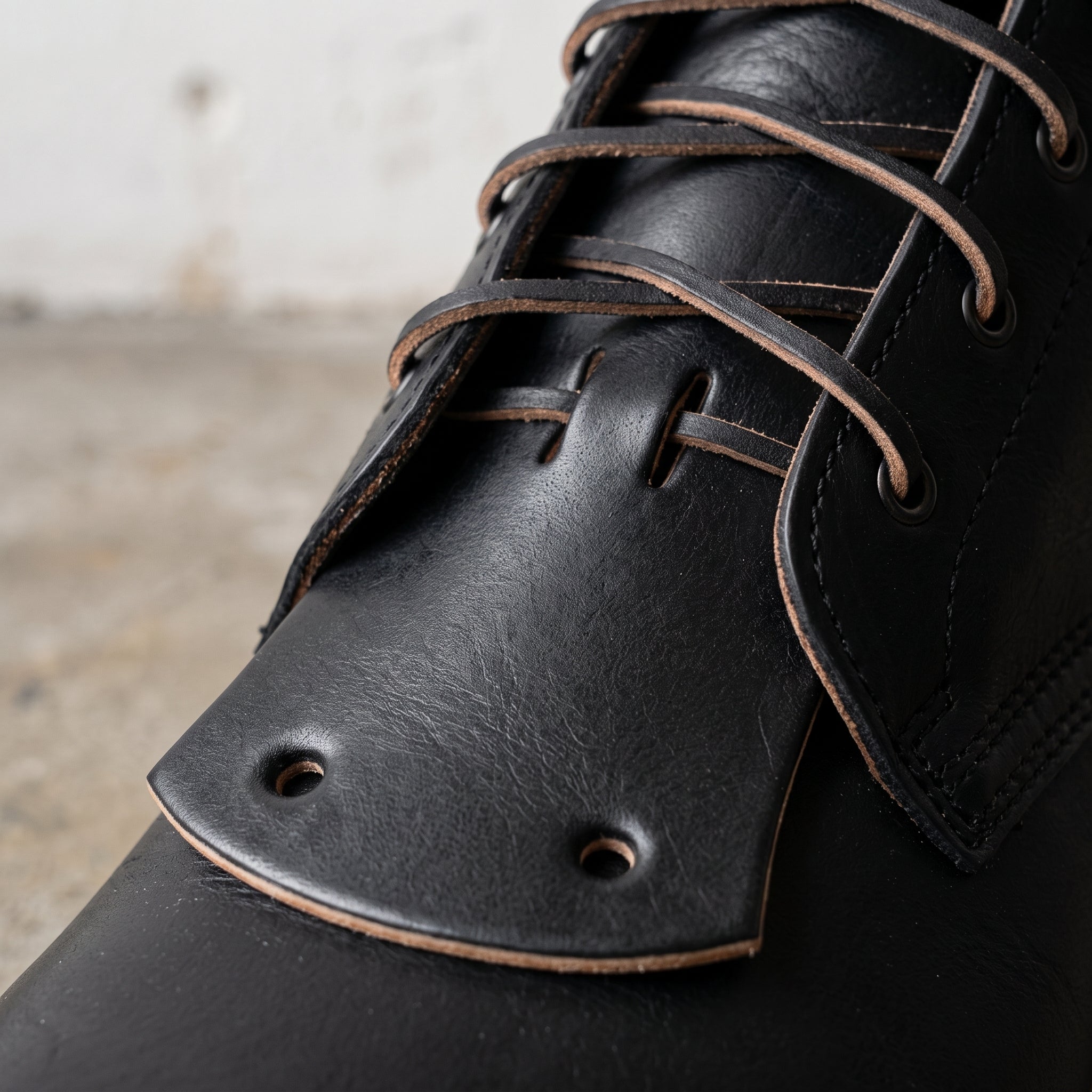 Black Leather Boot Kiltie Accessory - False Tongues — Abbotson