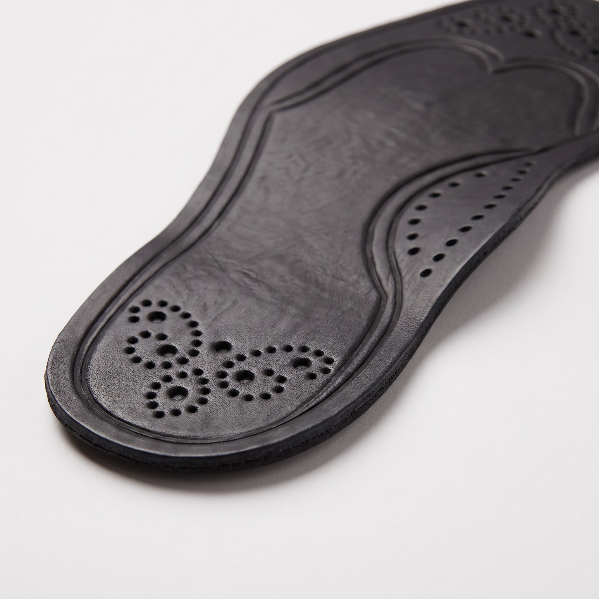 Black Wingtip Full-Grain Leather Insoles — Adridge