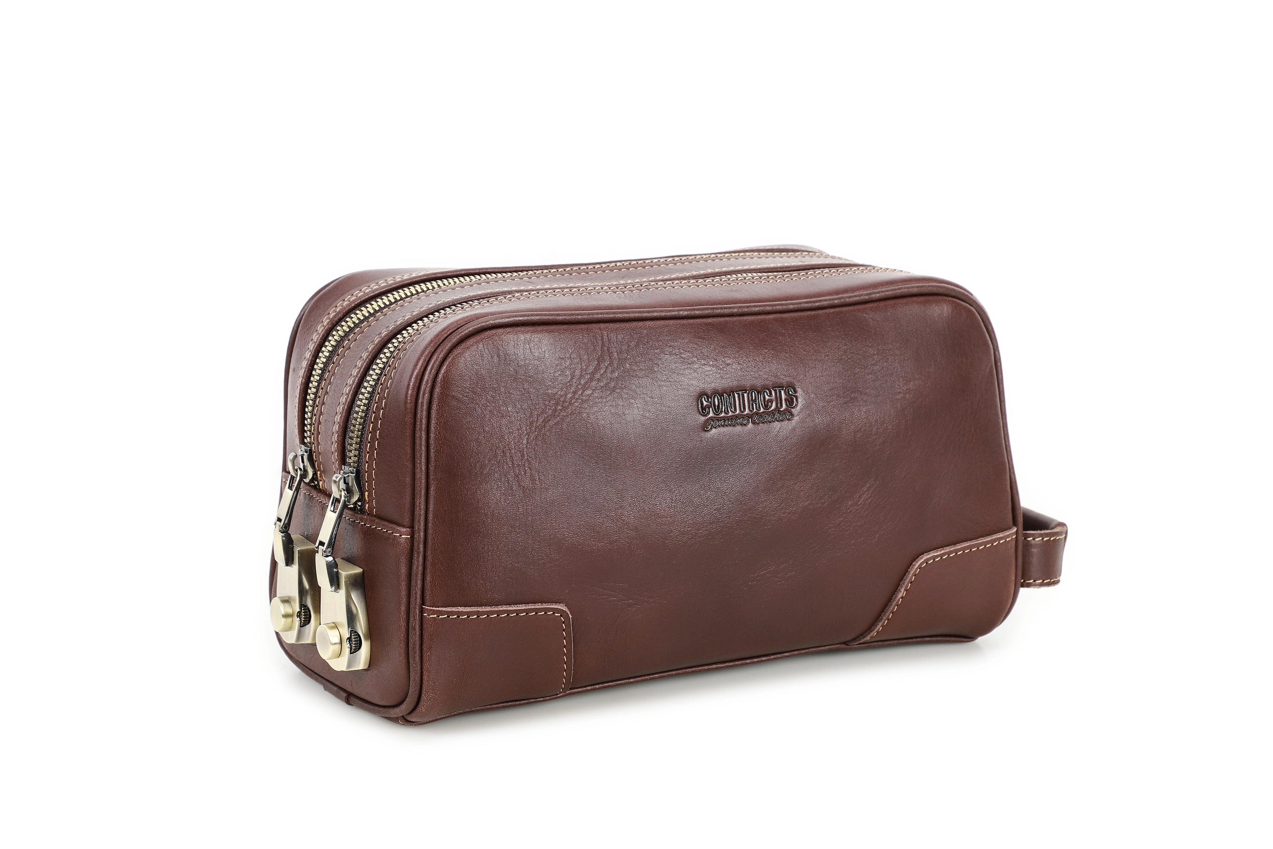 Men’s Secure Leather Clutch Bag, Anti-Theft Large Capacity Handbag