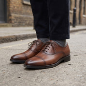 Brown Cap-Toe Leather Oxfords — Aspinall — Aspinall
