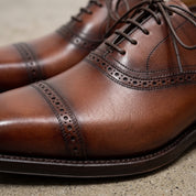 Brown Cap-Toe Leather Oxfords — Fisk